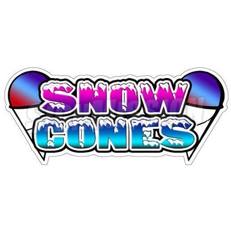 SIGNMISSION Safety Sign, 1.5 in Height, Vinyl, 48 in Length, Snow Cones1 D-DC-48-Snow Cones1